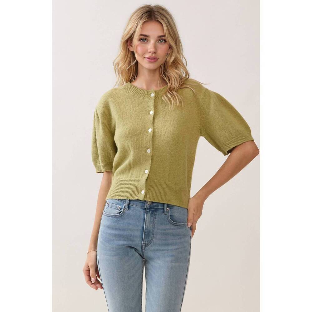 NEW TCEC haley knit top in green